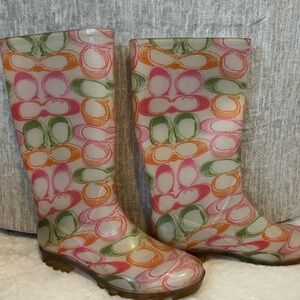 Coach Multicolor Logo Rain Boots-9